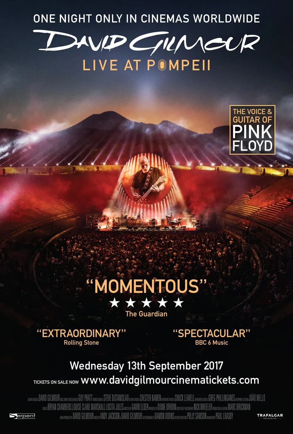 David Gilmour: Live at Pompeii key art